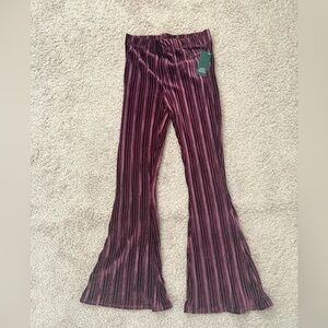 Women's Brand New Wild Fable Purple Velvet Flare Pants